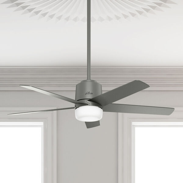 Stylus Matte Silver 52-Inch LED Ceiling Fan, image 6