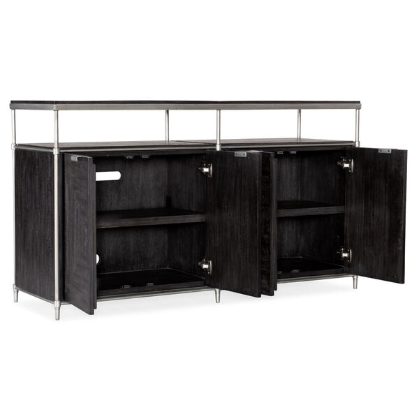 St. Armand Black and Brushed Petwer Entertainment Console, image 2