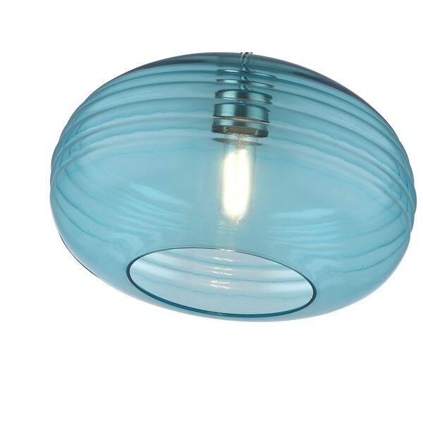 Harmony Brushed Nickel and Blue 14-Inch One-Light Pendant - (Open Box), image 6
