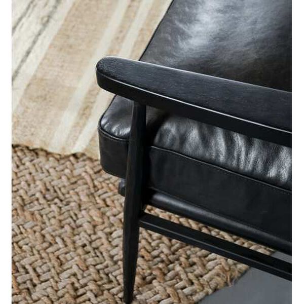 Trevor Black Leather Club Chair, image 6