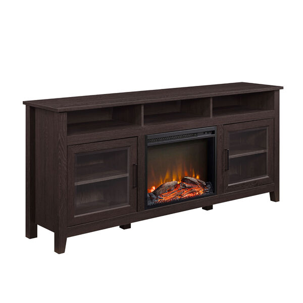 Wasatch Espresso Tall Fireplace TV Stand, image 5