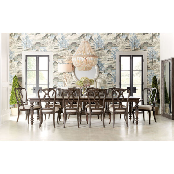Traditions Rich Brown Rectangle Dining Table with Two 22-Inch Leaves, image 5