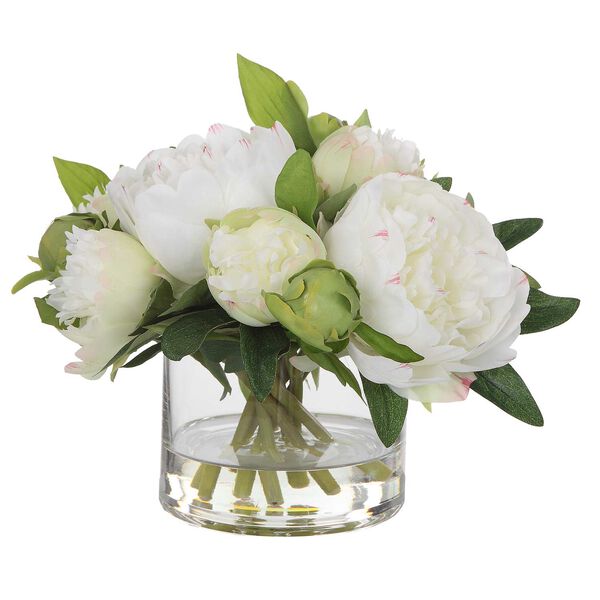 Garden Peony White and Green Bouquet, image 3