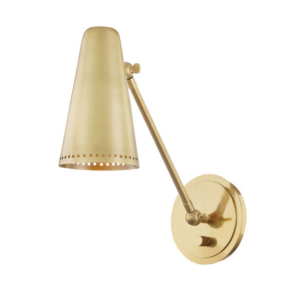 Easley Aged Brass One-Light Wall Sconce, image 1