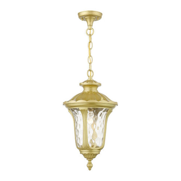 Oxford Soft Gold One-Light Outdoor Pendant Lantern, image 1