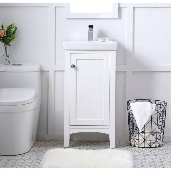 Mod White 18-Inch Vanity Sink Set, image 2