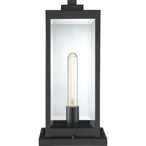 Pax Black One-Light Outdoor Pier Base with Beveled Glass, image 3