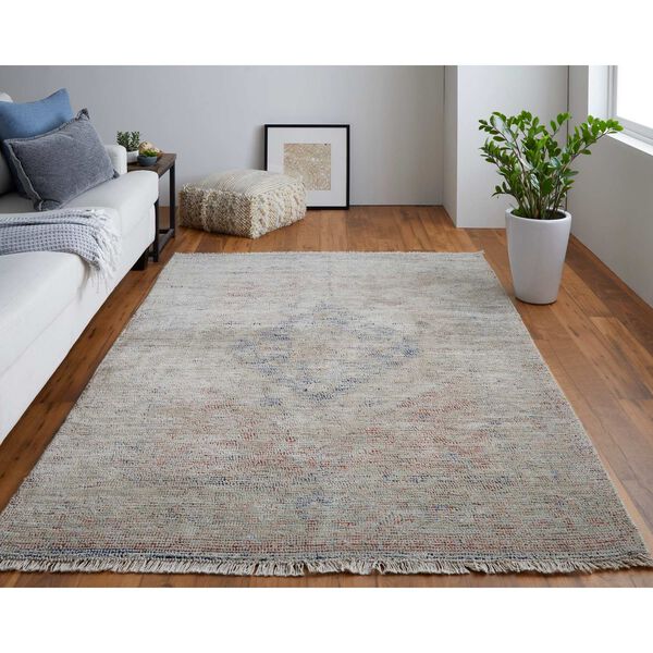 Caldwell Ivory Blue Red Area Rug, image 3