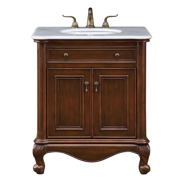 Luxe Teak 30-Inch Vanity Sink Set, image 1