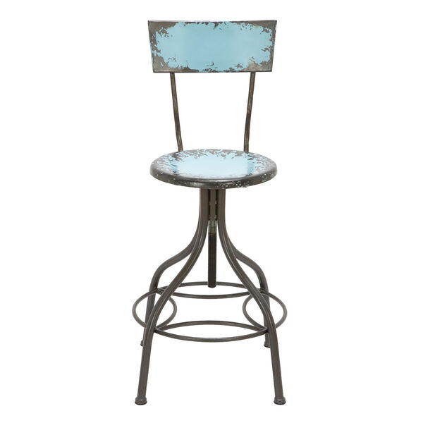 Gray Iron and Metal Bar Chair, image 1