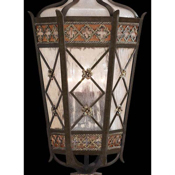 Chateau Outdoor Five-Light Outdoor Pier Mount in Variegated Rich Umber Patina Finish, image 2