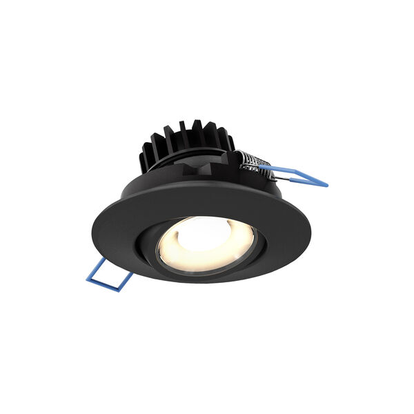 Black Three-Inch LED Round Gimbal Recessed Light, image 1