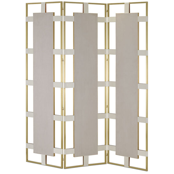 Camille Cream and Brushed Brass Screen, image 2