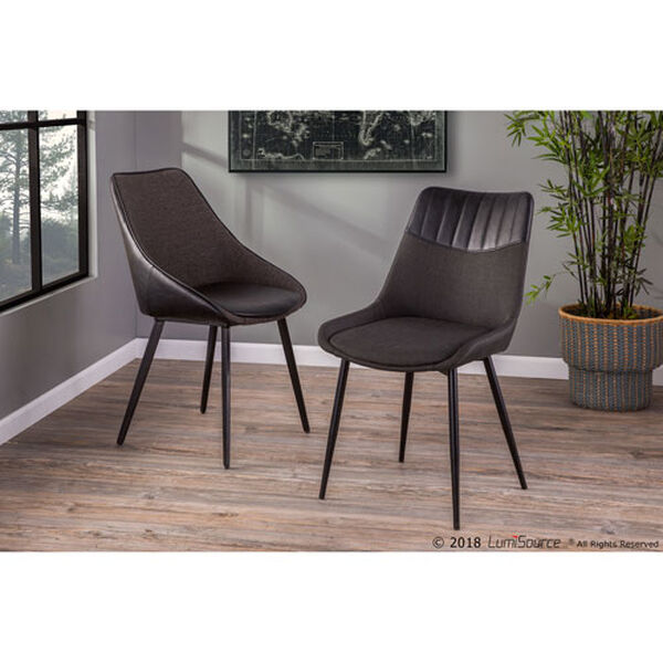 Marche Black and Grey Two-Tone Chair, Set of 2, image 4