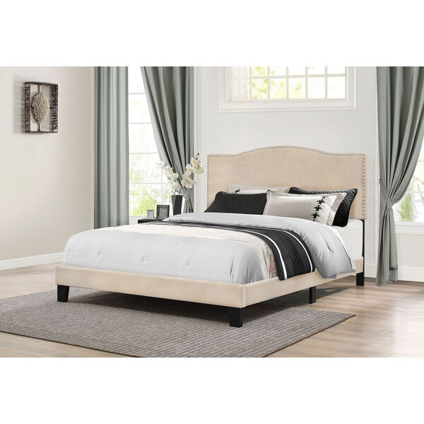 Kiley Full Bed in One - Linen Fabric, image 1