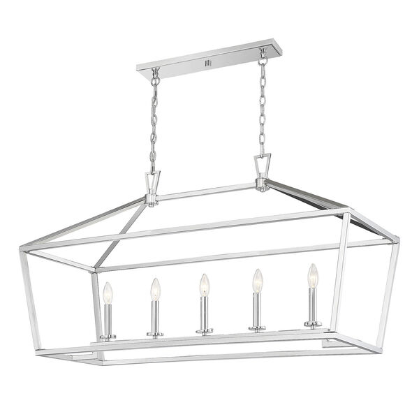 Townsend Polished Nickel Five-Light Pendant, image 4