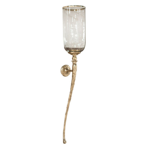 Antique Gold Hammered Wall Sconce, image 1