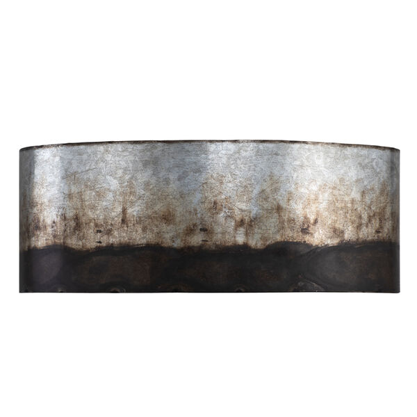 Cannery Ombre Galvanized Two-Light Bath Vanity, image 1