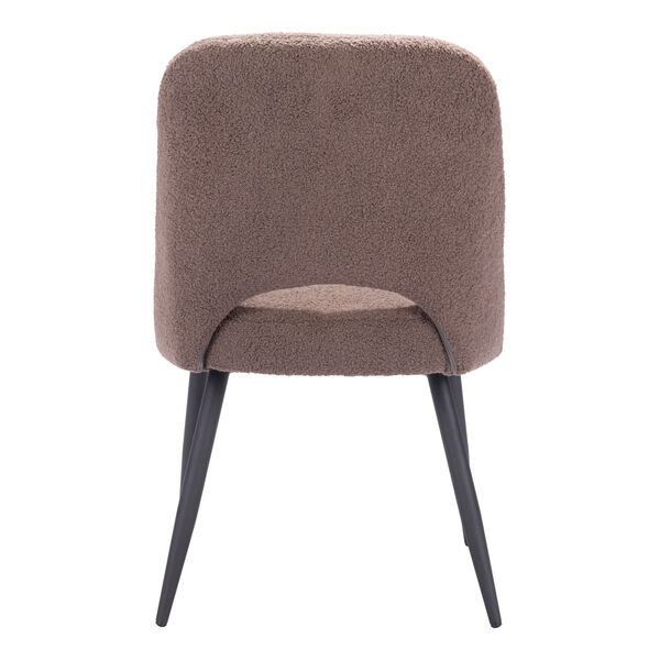 Teddy Brown and Matte Black Dining Chair, image 4
