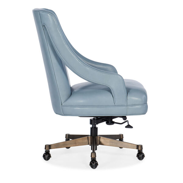 Meira Blue and Silver Executive Swivel Tilt Chair, image 3