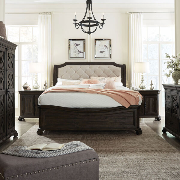 Bellamy Traditional Peppercorn California King Sleigh Bed with Shaped Footboard, image 3