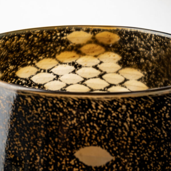 Mojave Gold and Black Glass Vase, image 6