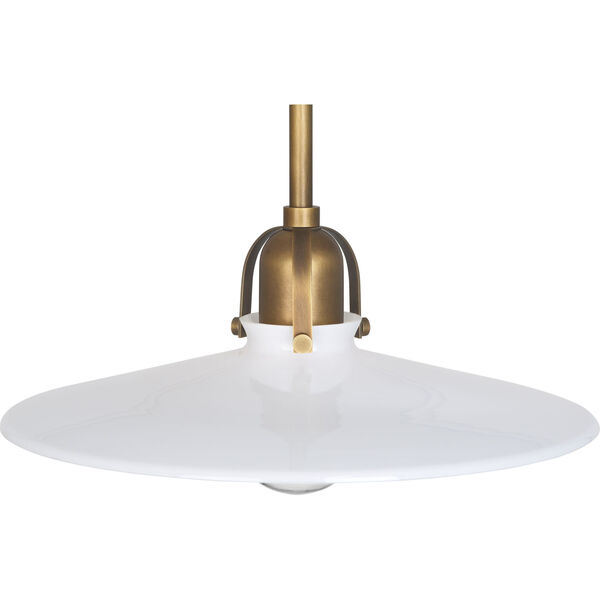 Rico Espinet Arial Warm Brass One-Light Pendant With White Glass, image 3