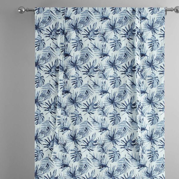 Artemis Blue Printed Cotton Tie-Up Window Shade Single Panel, image 6