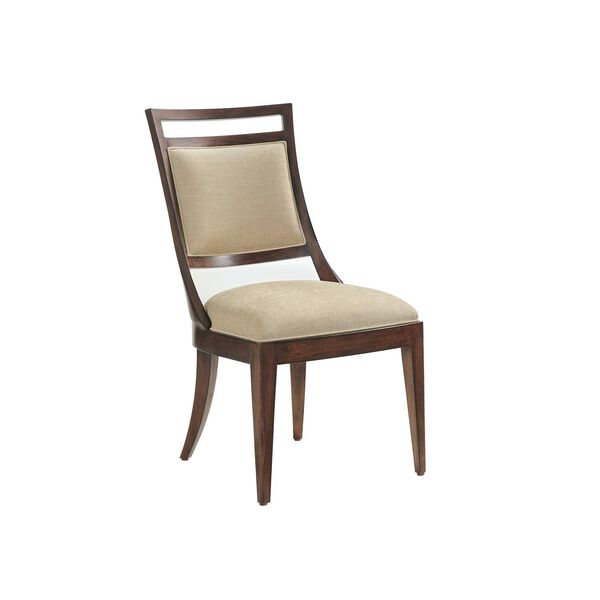Silverado Walnut Beige Armless Side Chair, image 1