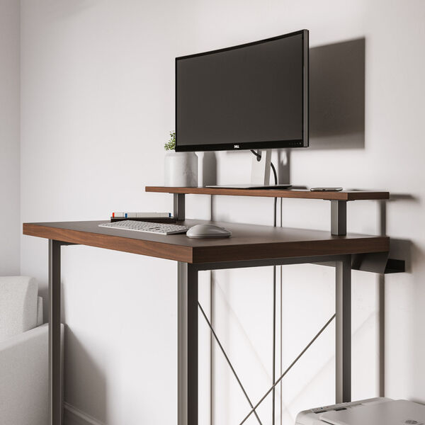Merge Brown Standing Desk with Monitor Stand, image 3