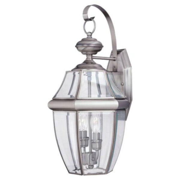 Oxford Nickel Two-Light Outdoor Wall Mount, image 1