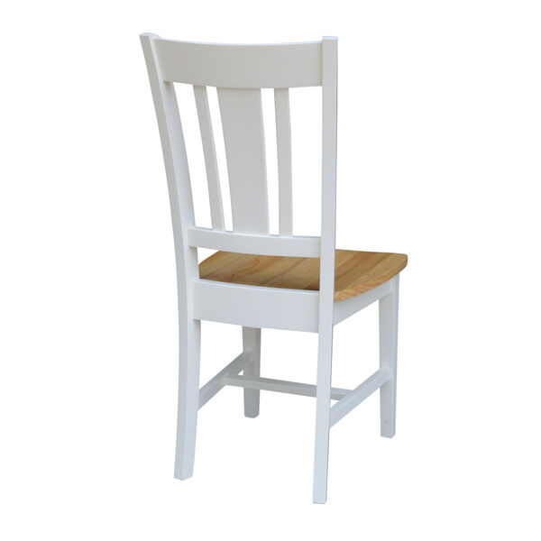 San Remo White Natural Chair, Set of Two, image 6