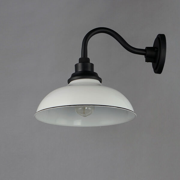 Granville White and Black One-Light Outdoor Wall Mount, image 2