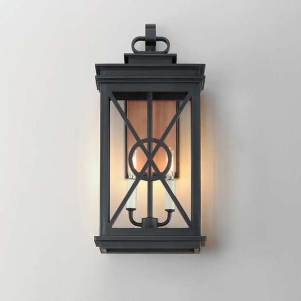 Yorktown VX Black Aged Copper Two-Light Outdoor Wall Sconce, image 3