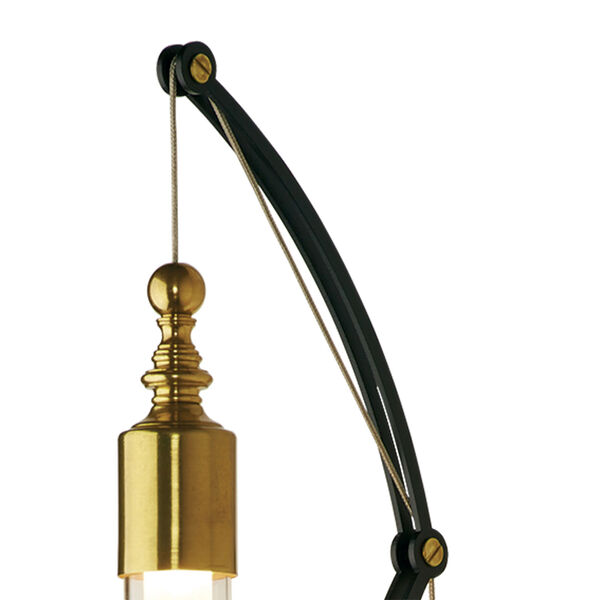 Otto Brass with Black Two-Light 5-Inch Wall Sconce with Clear with Frost Glass, image 2