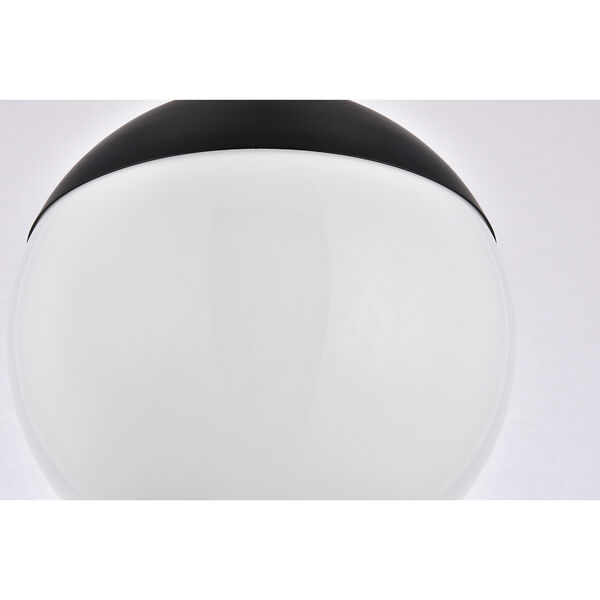 Eclipse Black and Frosted White 10-Inch One-Light Semi-Flush Mount, image 6