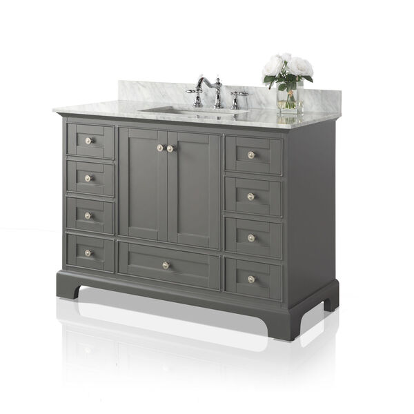 Audrey Sapphire Gray 48-Inch Vanity Console with Mirror, image 2
