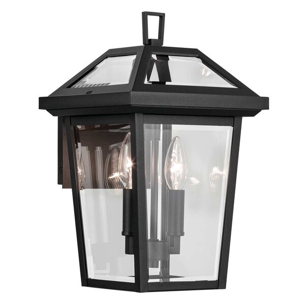 Regence Textured Black 14-Inch Two-Light Outdoor Wall Light, image 1