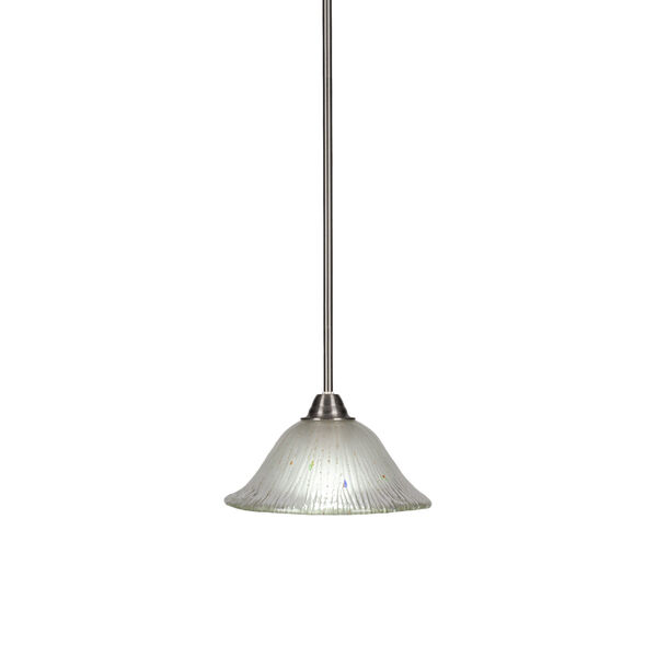 Paramount Brushed Nickel One-Light 10-Inch Pendant with Frosted Crystal Glass, image 1