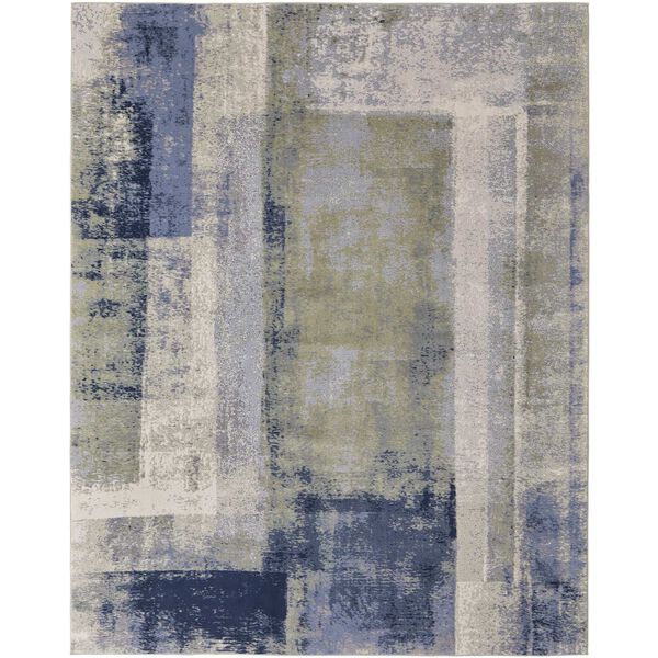 Clio Blue Green Ivory Area Rug, image 1