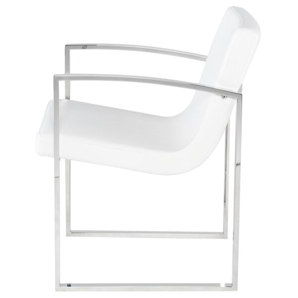 Clara White and Silver Dining Chair, image 3