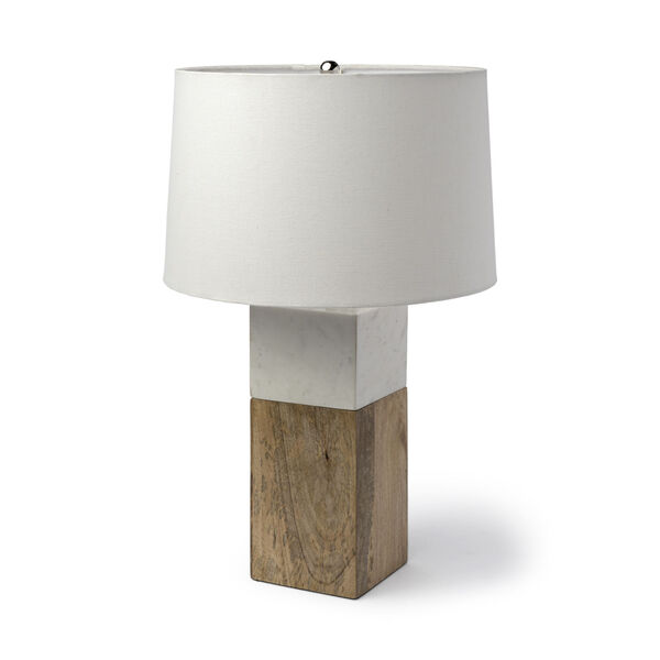 Woodrow Brown and White One-Light Table Lamp, image 1