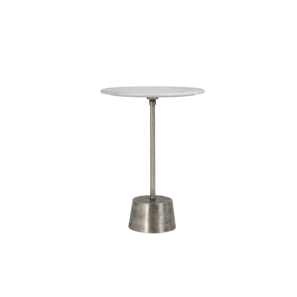Santo White and Silver End Table, image 1