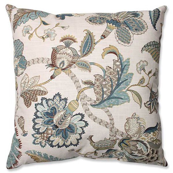 Finders Keepers Blue 24.5-Inch Square Floor Pillow, image 1