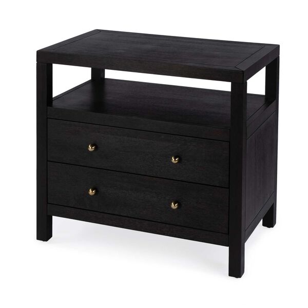 Celine Antique Coffee Two Drawer Wide Nightstand, image 1