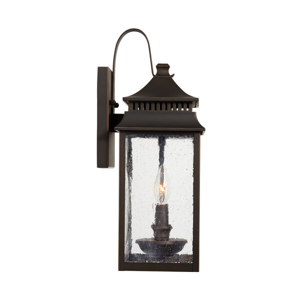 Sutter Creek Oiled Bronze Two-Light Outdoor Wall Mount with Antiqued Water Glass, image 5
