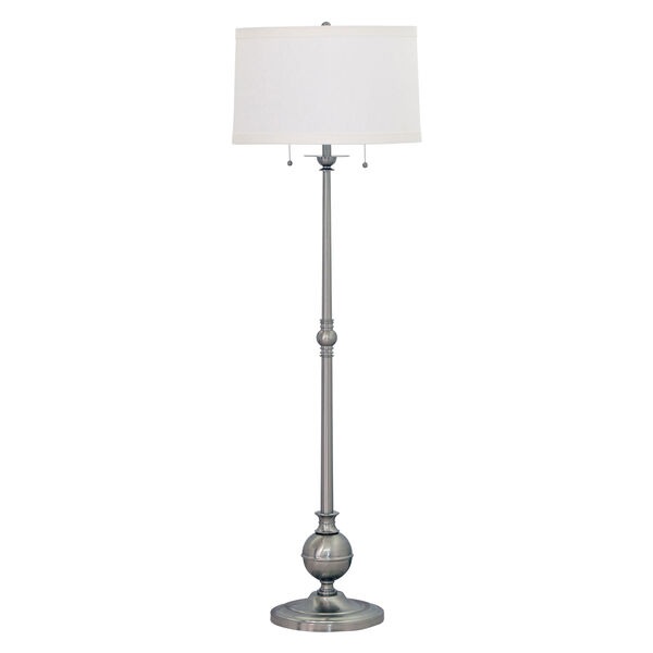 Essex Satin Nickel Two-Light Floor Lamp, image 1