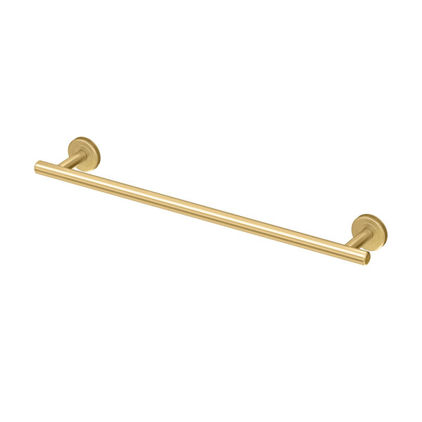 Latitude II Brushed Brass 18-Inch Towel Bar, image 1