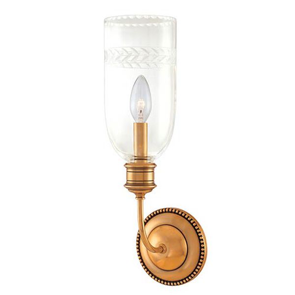 Lafayette Aged Brass One-Light Wall Sconce, image 1