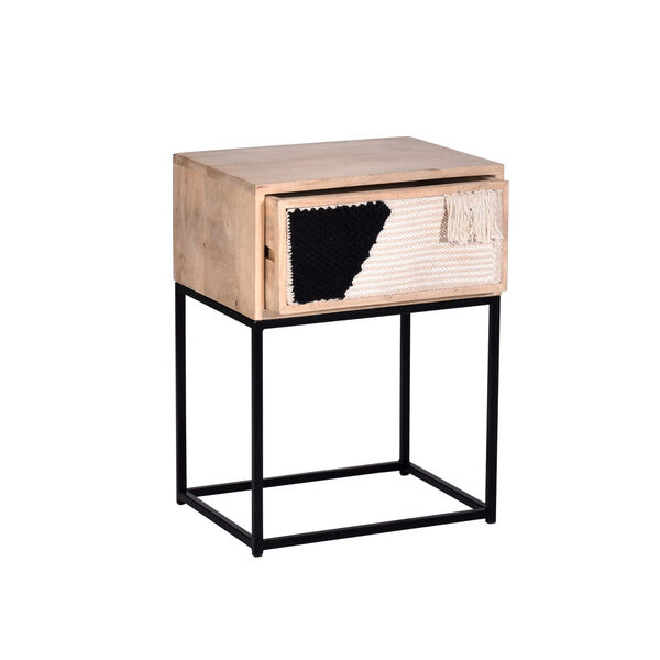Layover Tan and Black 14-Inch Nightstand, image 3